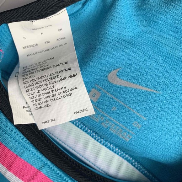 2018 euc NIKE blue flury Tankini Swim Top S - Picture 7 of 7